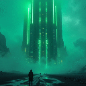 Fond d'écran 16:9 pour ordinateur - Futuristique vert 2510002